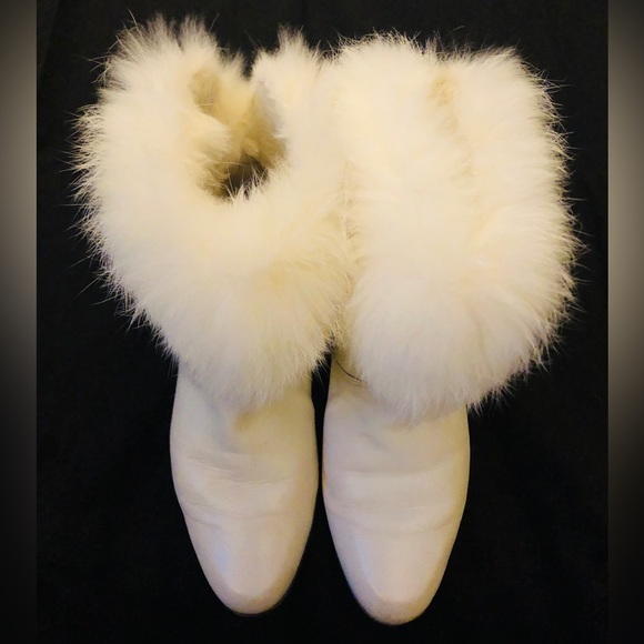 Vintage Dorndorf German Genuine Leather upper and fur ankle boots Ladies 3.5 - Picture 3 of 10